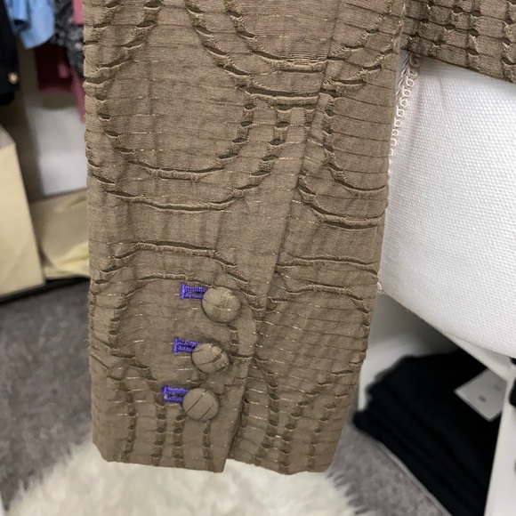 Simply Vera/Vera Wang Olive Green Textured Blazer Size XS - Picture 6 of 9